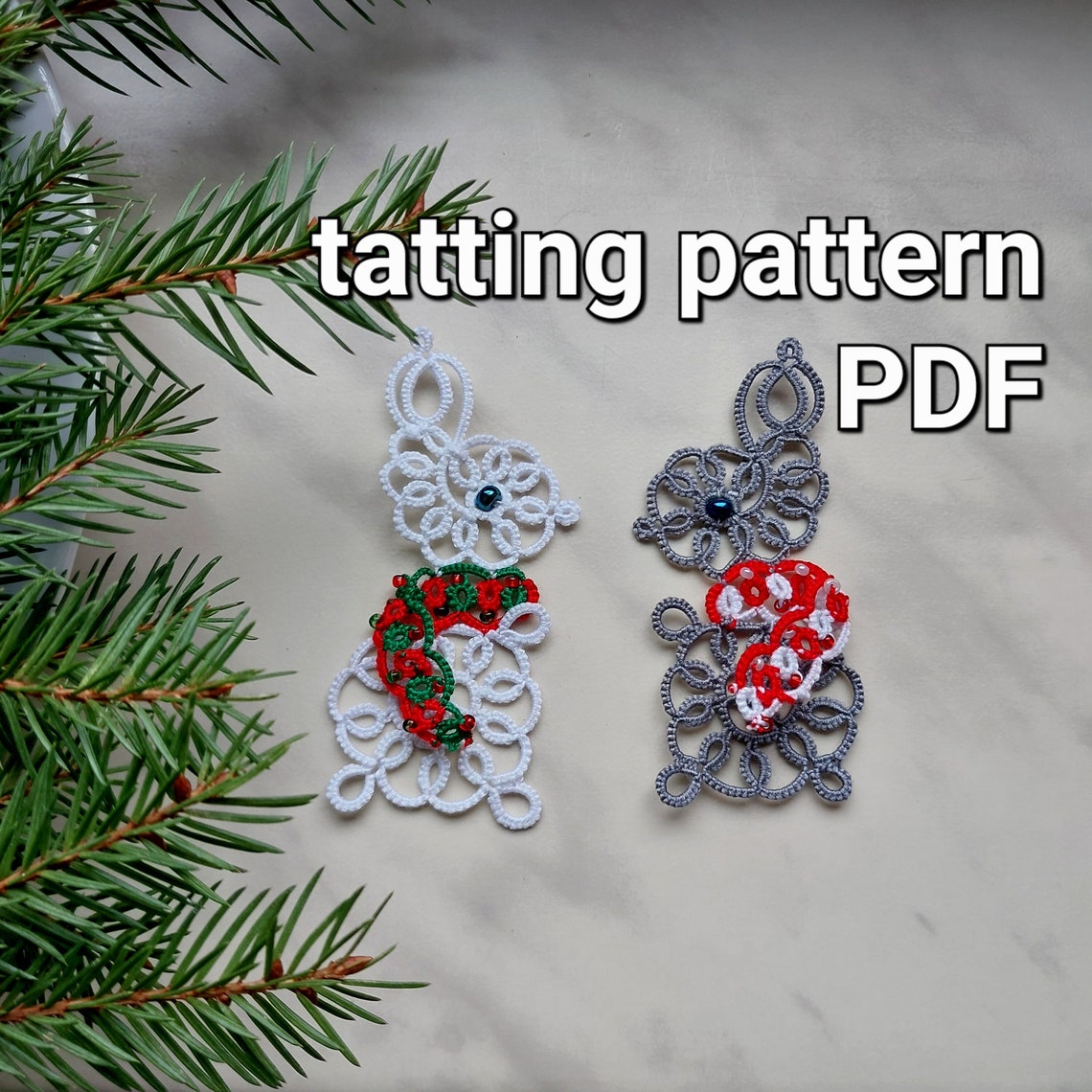 Tatting PDF Pattern rabbit for Shuttles - Etsy