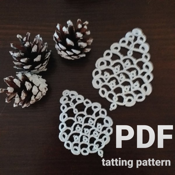 Tatting pattern PDF "Pinecone" for shuttle