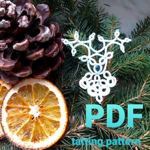 Tatting pattern PDF "Reindeer" for shuttles
