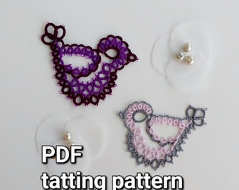 Tatting pattern PDF "Nestling" by Frivolite con sabor for shuttles