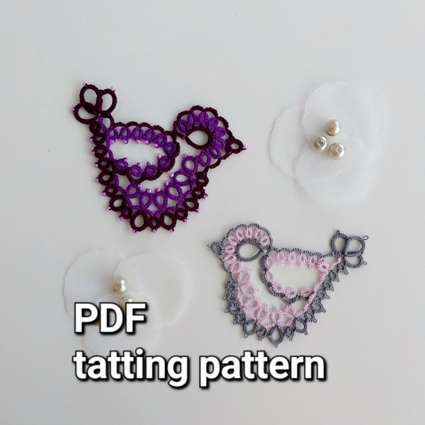 Tatting pattern PDF "Nestling" by Frivolite con sabor for shuttles
