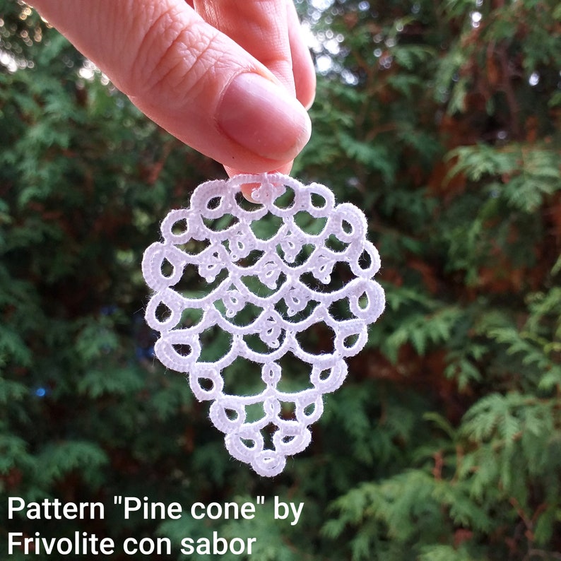 Tatting pattern PDF Pinecone for shuttle image 5