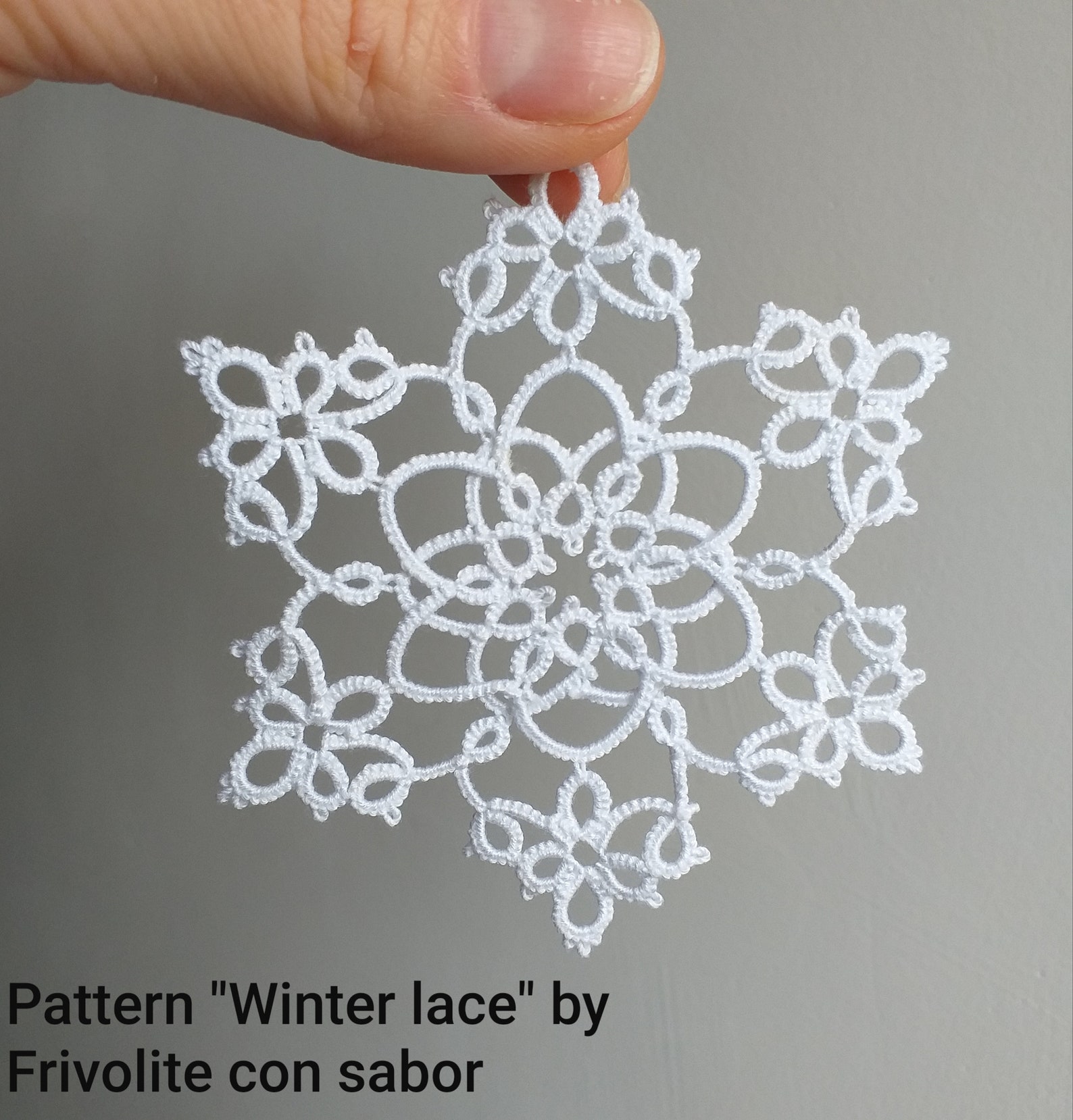 Snowflake Lace Pattern Tatting Pattern PDF Snowflake