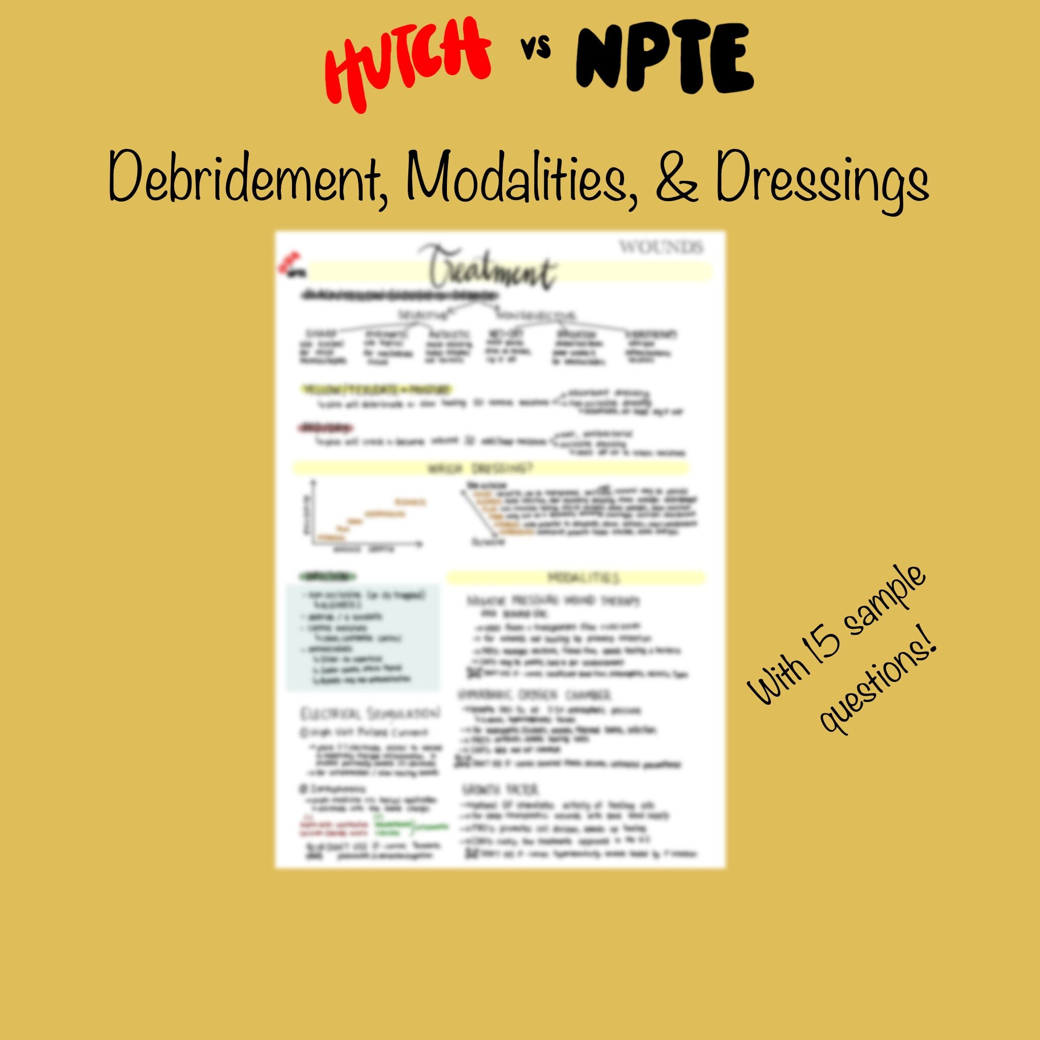 Debridement, Dressings, Modalities
