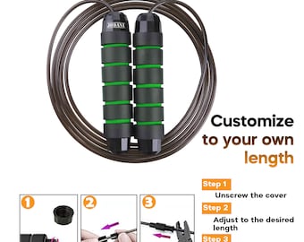 JODANI (3 Pieces)  Skipping Rope Adult Fitness for Men, Women Workout Speed Jump Rope Best for Fat Loss Conditioning Exercise Workout