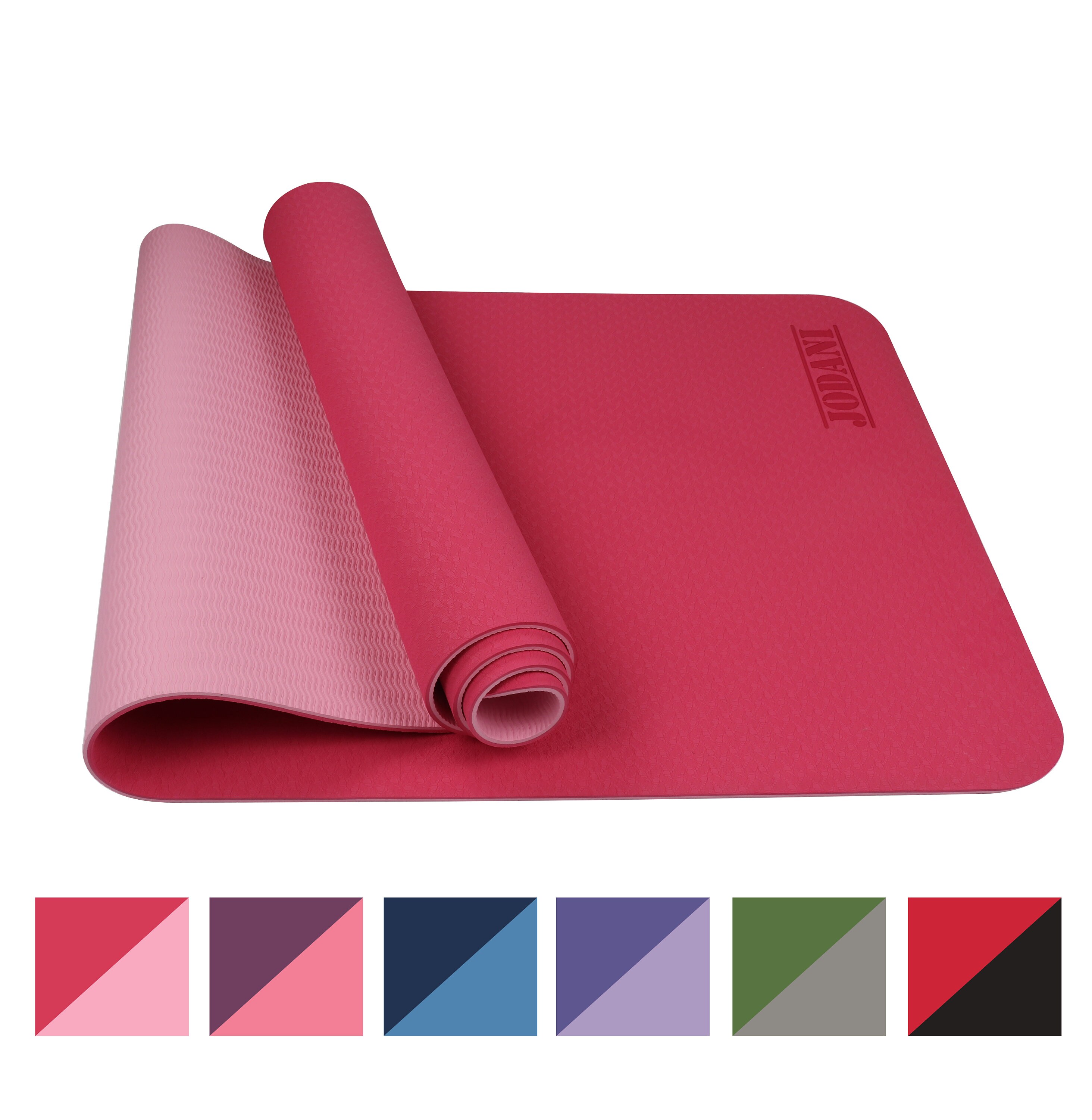 JODANI Yoga Mat, TPE Eco Friendly Non Slip Exercise Mat With Carrying
