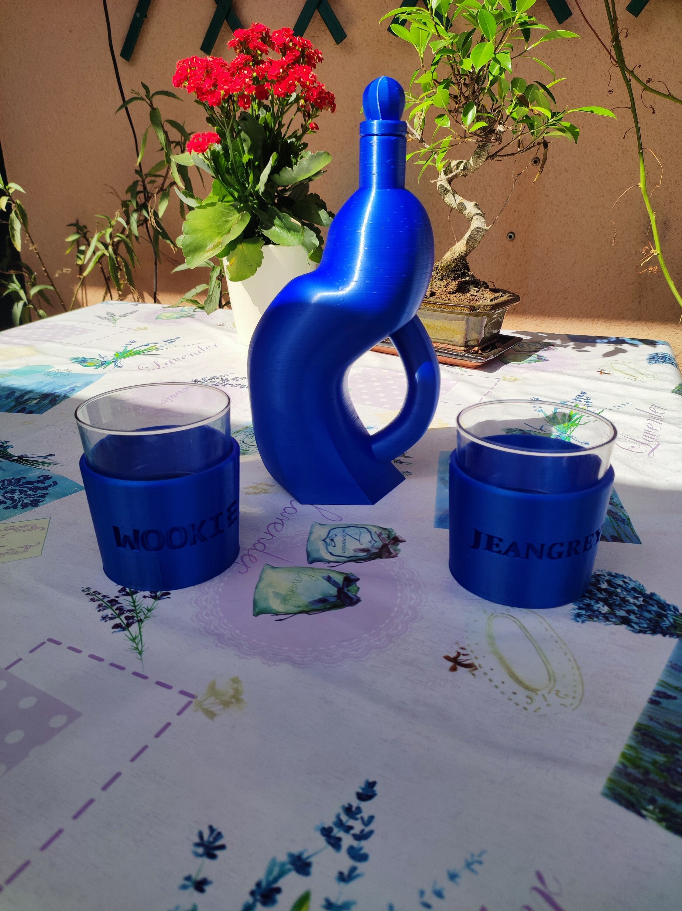 Designer Bottle Plus Two Customizable Glass Covers Etsy UK