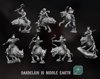 Northern Mountain 08b Orc Riders (pack 7 units) (Dandelion in Middle Earth)