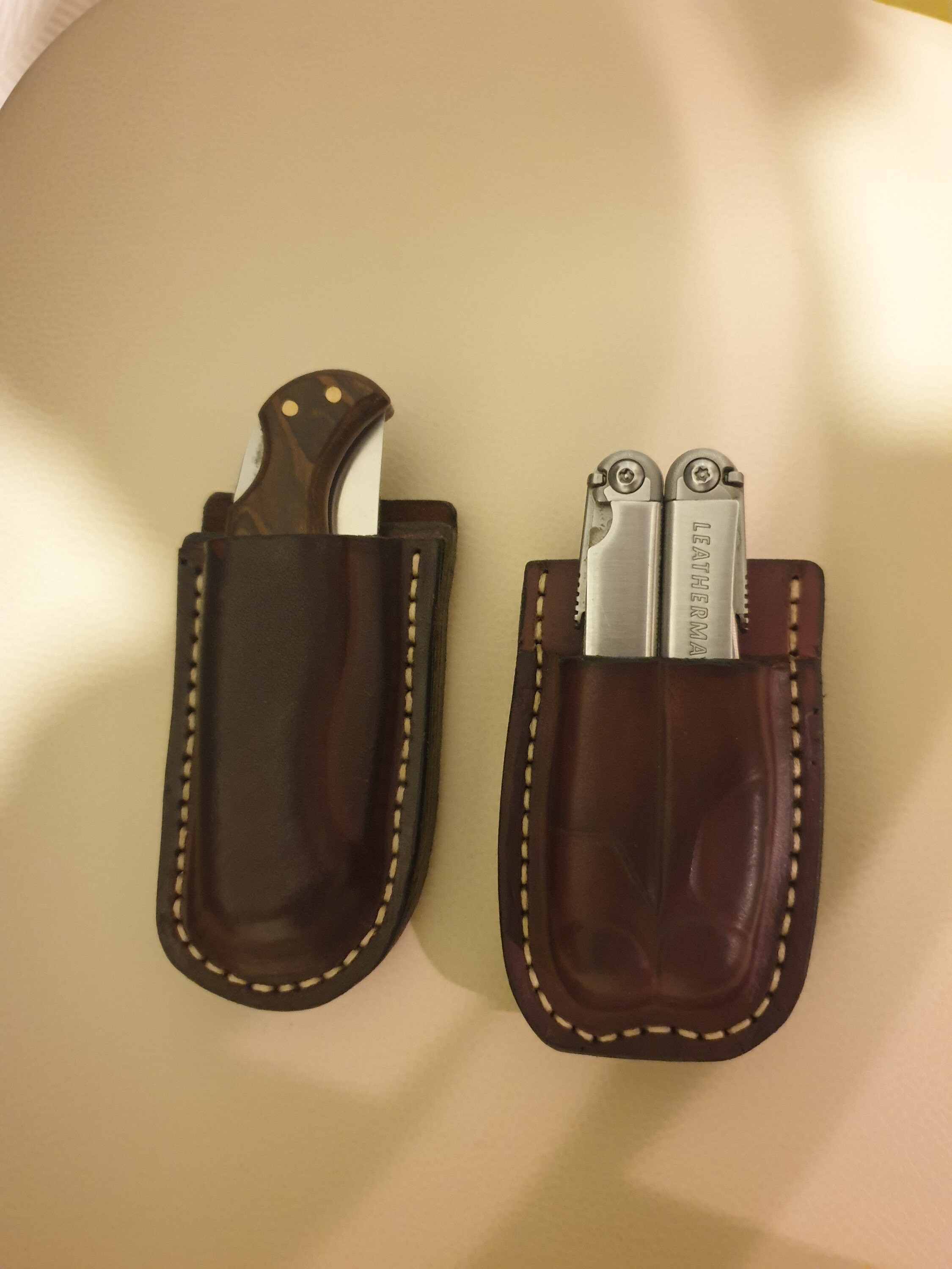 Hand made leather craft leatherman or fallkniven dc4 custom Etsy