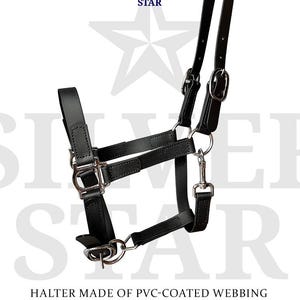 Cabezada impermeable para caballos: Cinta recubierta de PVC, diseño ajustable