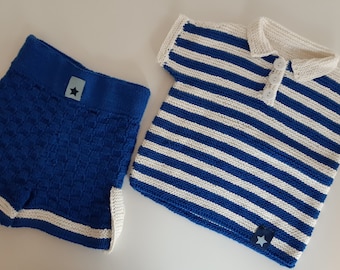 Baby Strick Set. Jungen Kleidung