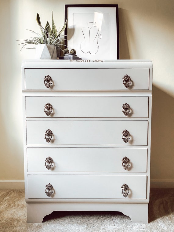 Upcycled white chest of drawers discount