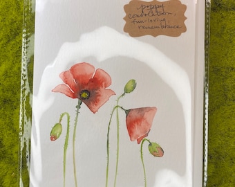 COSMOS: Hand-painted Watercolor Greeting Card - Etsy
