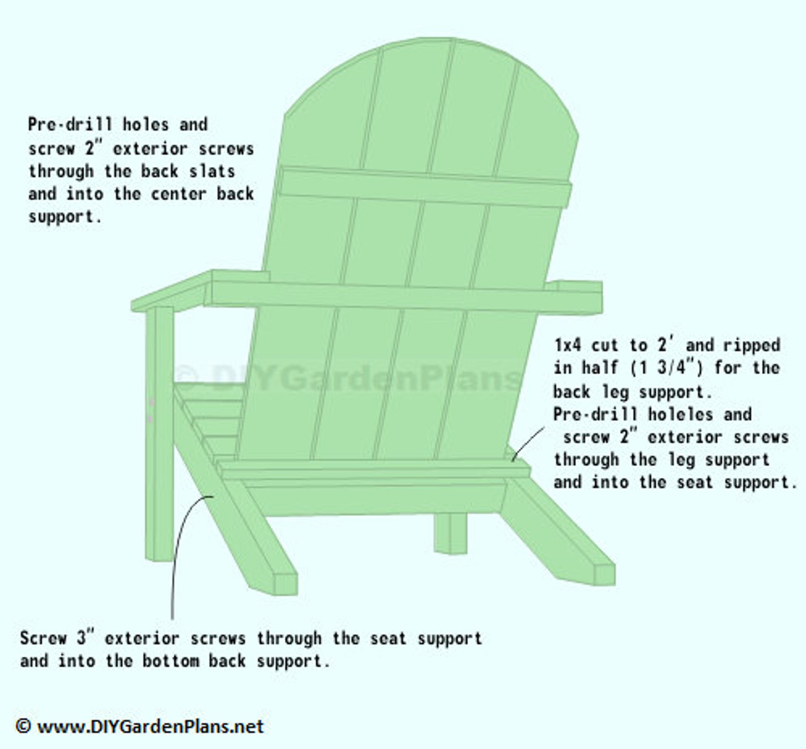 Adirondack Chair Plans PDF Download Etsy