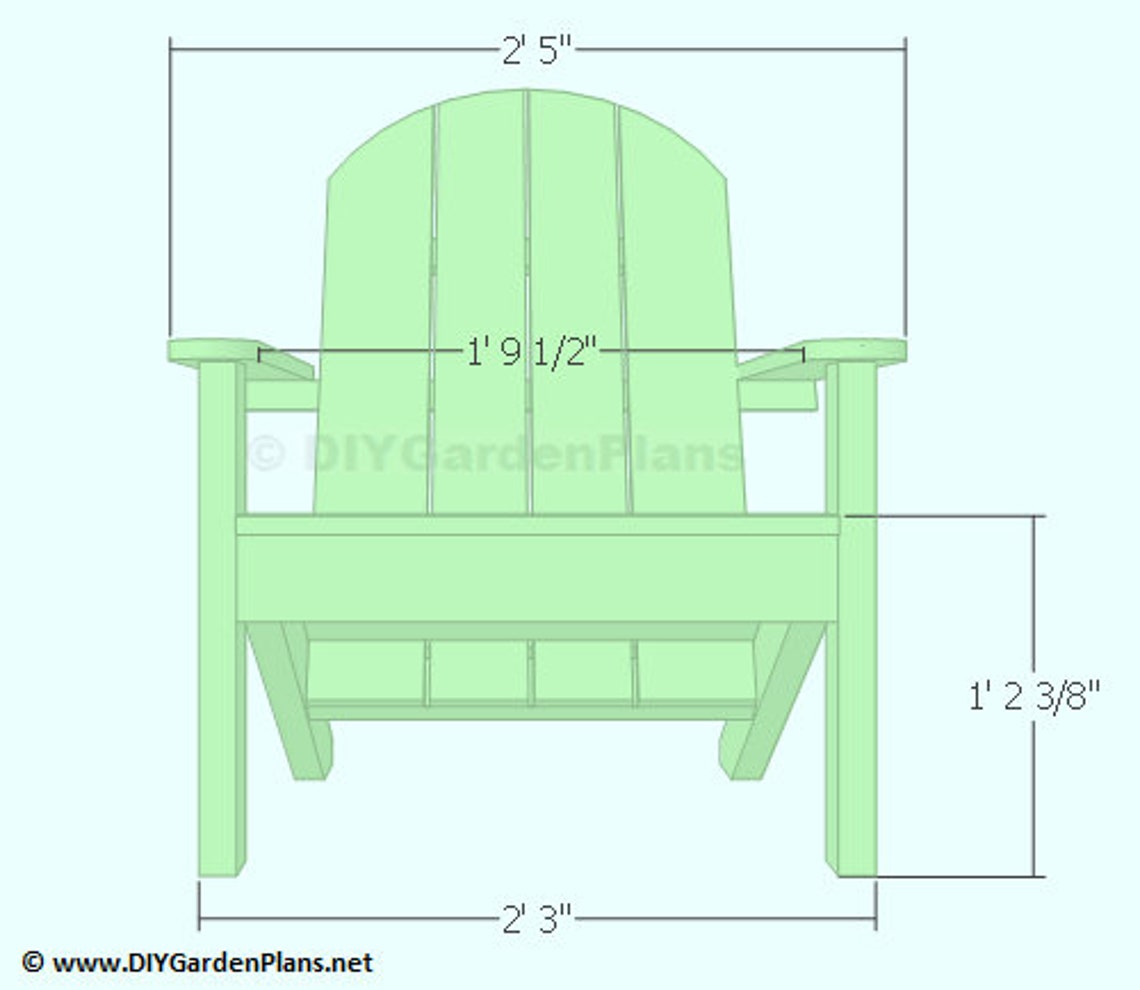 Adirondack Chair Plans PDF Download Etsy