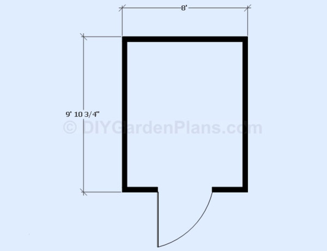 8x10 Gable Shed Plans PDF Download Etsy