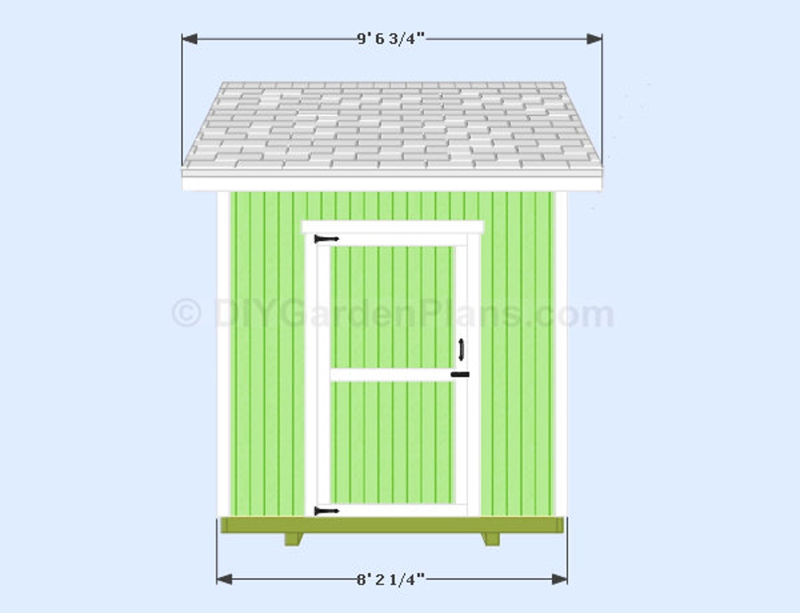 8x10 Gable Shed Plans PDF Download Etsy