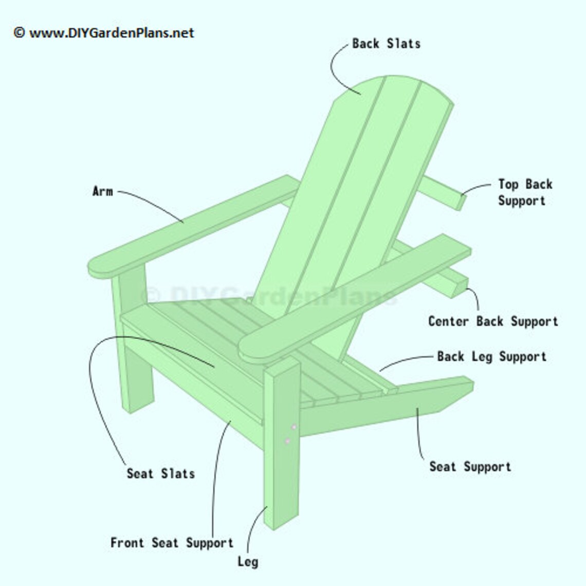 Adirondack Chair Plans PDF Download Etsy