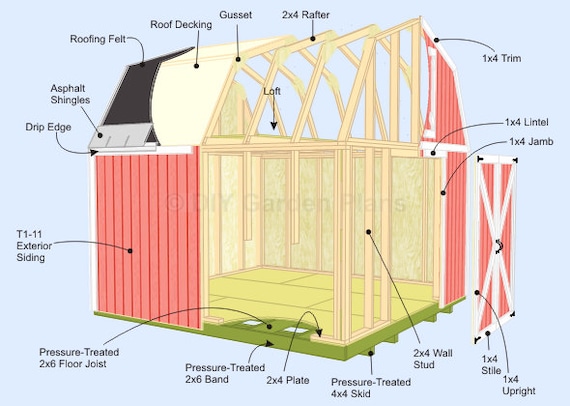 Parts Of A Shed Roof Diagram