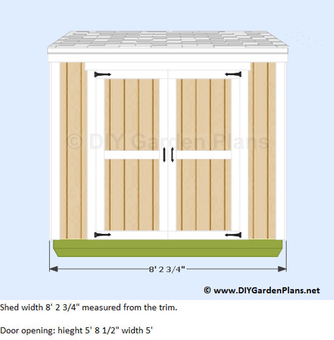 4x8 Lean to Shed Plans PDF Download - Etsy