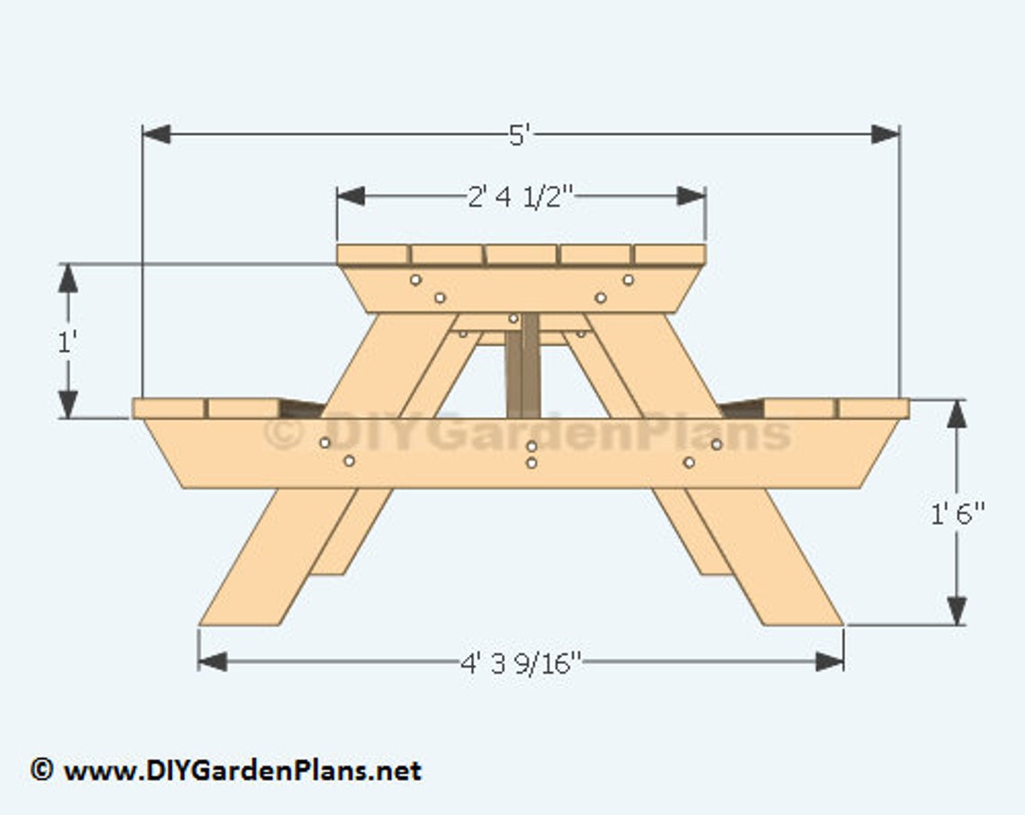 Diy Children s Picnic Table Plans At Julie Rivera Blog