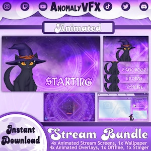 Pacchetto streaming animato Witchy Kitty