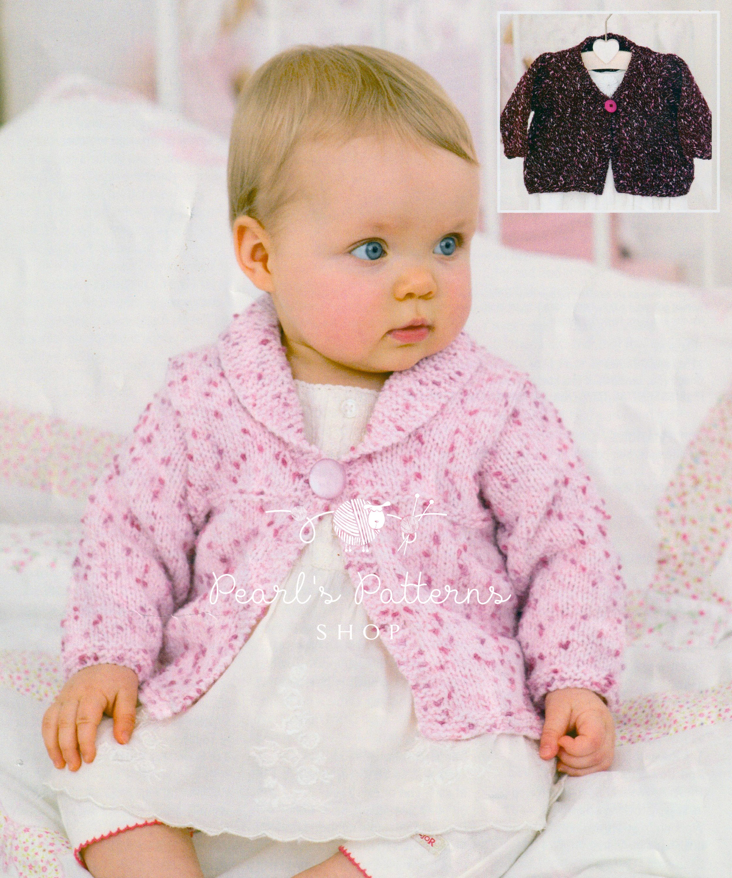 Knitting Pattern Childrens Shawl Neck or V Neck Cardigan Etsy UK