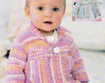 Knitting Pattern Baby / Childrens Cardigan Instant Download Pattern PDF No.1253