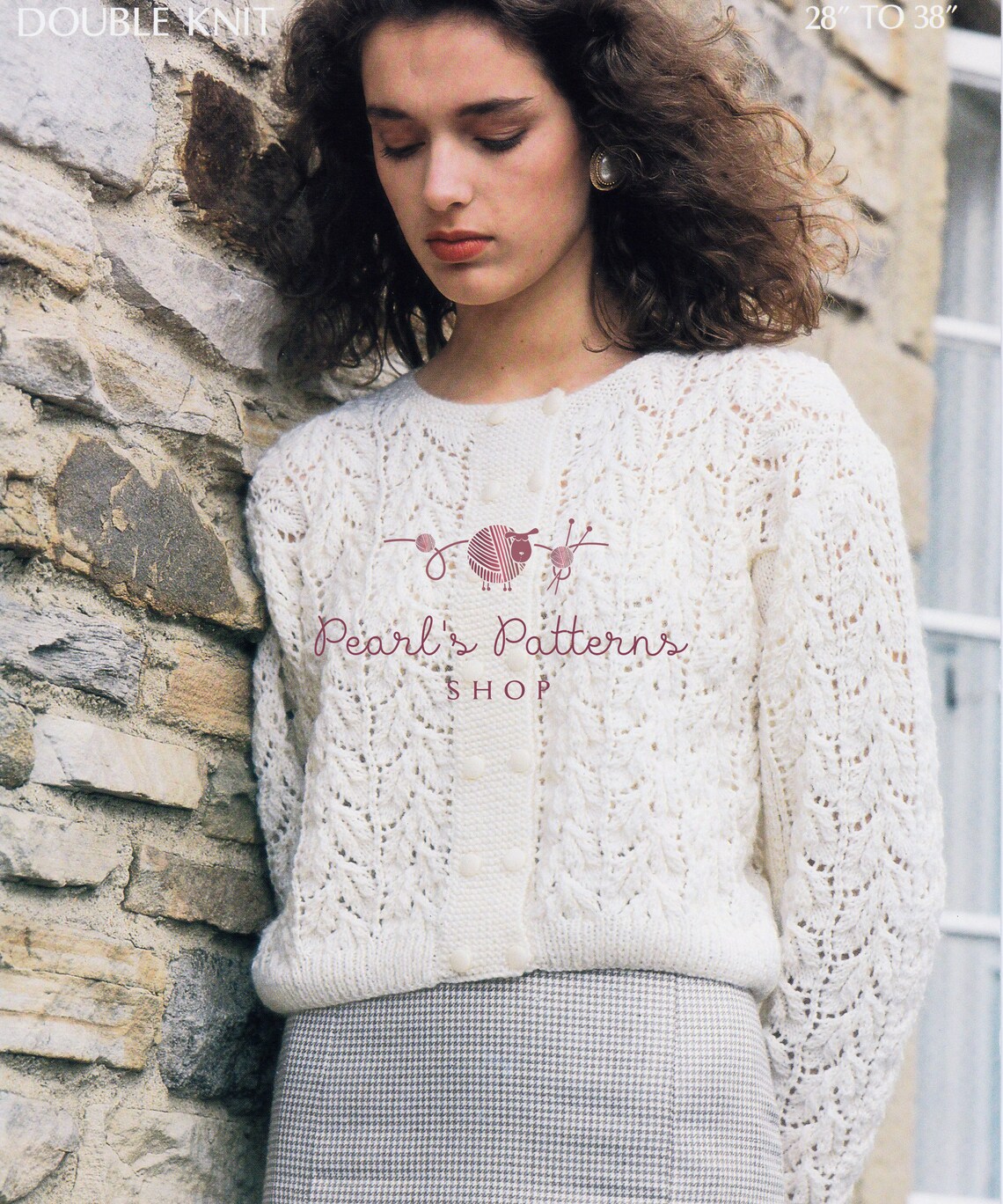Knitting Pattern Ladies Cropped Cardigan PDF Instant Download Pattern