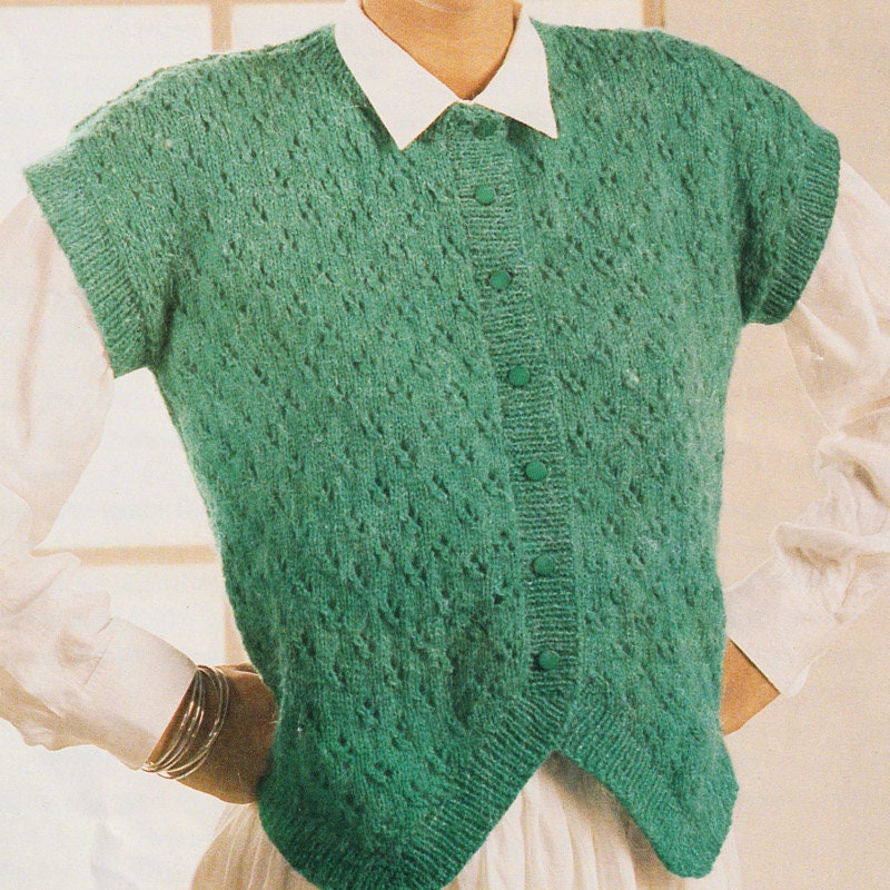 Knitting Pattern Ladies Classic Waistcoat PDF Instant Download Etsy UK