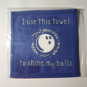 Funny Bowling Towels - Shine My Balls