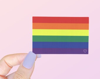 Subtle Pride, Rainbow Flag Pride Sticker, Gay Pride Stickers, Queer Sticker, Pride Month, Pride Merch, LGBTQ Decal, Equal Rights