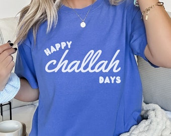 Happy Challah Days Hanukkah Shirt Lets Get Lit Chanukah Shirts Funny Jewish Sayings Jewish Holiday Pride Sassy Jewish Apparel Cozy Shirt