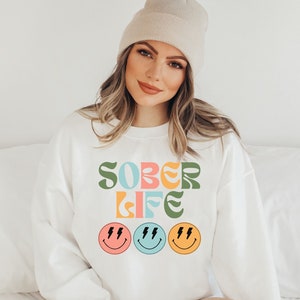Sober Life Sweater Sobriety Sweatshirt Sponsor Gift Sobriety Gift Normalize Sobriety One Day At A Time Recovery Gift Sober Gifts