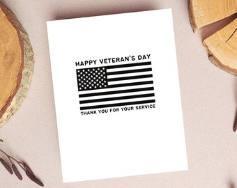 Veteran's Day Gift | Veteran's Day Card | Military Appreciation Card | Grateful for Your Service Card | Veteran's Day Thank You Card