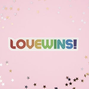 Love Wins Sticker | LGBTQ Stickers | Pride Stickers | Pride Ally Sticker