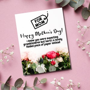 Tarjeta divertida del Día de la Madre de una hija, tarjeta del Día de la Madre de un hijo, regalos para mamá, tarjetas del Día de la Madre, tarjeta divertida del Día de la Madre