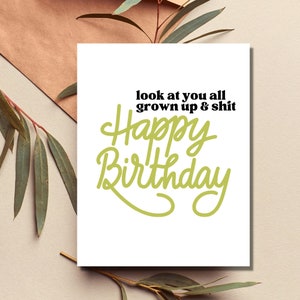 Tarjeta de cumpleaños ingeniosa / Tarjeta de cumpleaños sarcástica / Tarjeta de cumpleaños del hermano / Tarjeta de cumpleaños sarcástica para el hermano / Tarjeta de cumpleaños divertida para la hermana