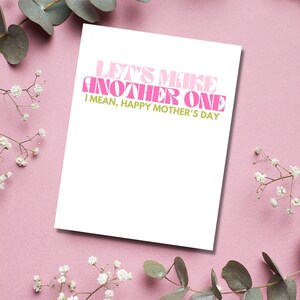 Funny Mothers Day Card for Wife, Girlfriend Mothers Day Cards, Suggestive Mothers Day Gift from Husband, First Mothers Day Card