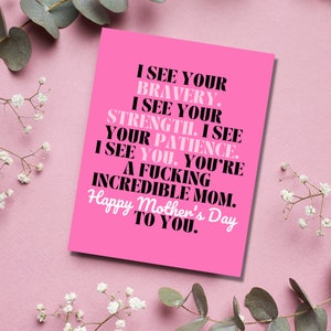 Mothers Day Card for Sister, Mothers Day Card for Friend, Funny Mothers Day Card Sister, Mother's Day Card, Mothers Day Cards for Friends image 1