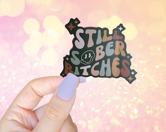 Still Sober Bitches Aufkleber, jeweils ein Tag, Nüchternheitsgeschenke, ermutigender Aufkleber, Normalisieren Sie Nüchternheit, Genesungsgeschenk, Suchterholung