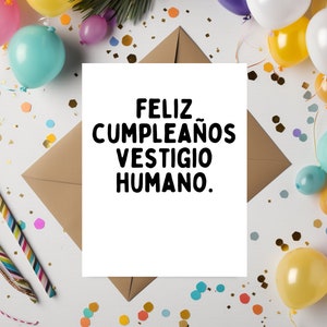 Carte d'anniversaire espagnole, Cartes grossières, Cartes d'anniversaire insultantes, Carte d'anniversaire drôle, Cadeau d'anniversaire offensant, Carte d'anniversaire drôle et inappropriée