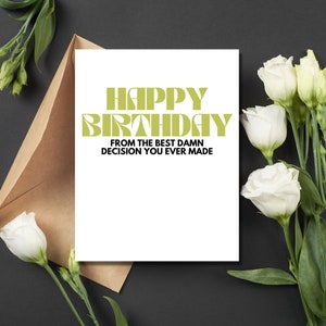 Cartão de aniversário Snarky para outra pessoa importante | Cartão de aniversário engraçado para marido ou namorado | Cartão de aniversário espirituoso para namorada ou esposa