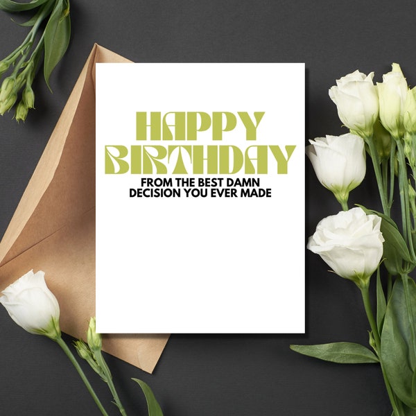 Snarky Birthday Card for Significant Other | Funny Birthday Card for Husband or Boyfriend | Witty Birthday Card for Girlfriend or Wife