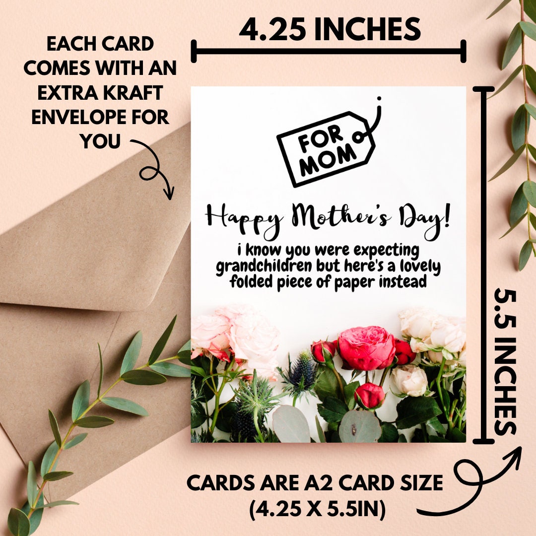 Funny Mothers Day Card From Daughter, Mothers Day Card From Son ...