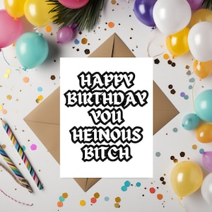 Carte d'anniversaire grossière, Cadeau d'anniversaire insultant, Anniversaire du meilleur ami, Cartes sarcastiques, Carte hilarante, Cadeaux inappropriés, Joyeux anniversaire Salope