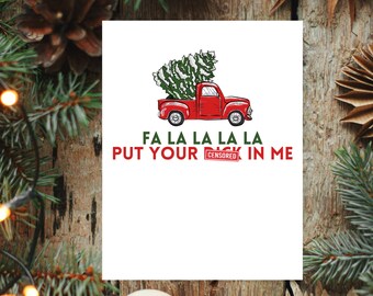 Rude Christmas Card For Wife Or Girlfriend - Gift Sack As Full As Ball - View #3