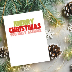 Joyeux Noël carte de vœux | Carte de Noël grossière | Cartes de Noël amusantes | Carte de Noël hilarante | Carte Pour Les Fêtes Drôle
