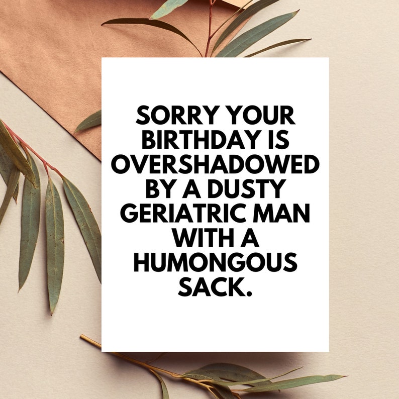 December Birthday Gifts, Inappropriate Birthday Cards, Capricorn Gift, Sassy Birthday Card, Cursing Cards, Funny Inappropriate Birthday Card image 1