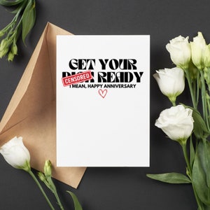 Funny Anniversary Card for Boyfriend | Humorous Anniversary Card | Dating Anniversary Card | Raunchy Anniversary Card | Card for Him